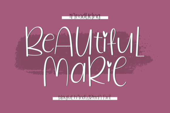 Beautiful Marie: The Friendly Display Font for Modern Design