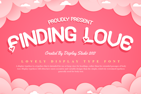 Finding Love: A Bold Display Font with Heart Accents