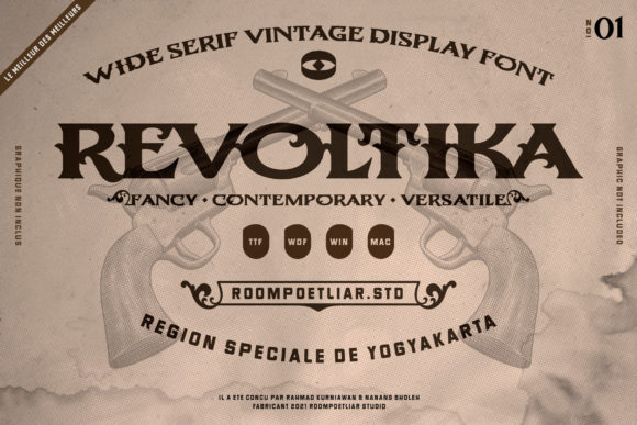 Revoltika: A Bold Vintage Display Font for Modern Design